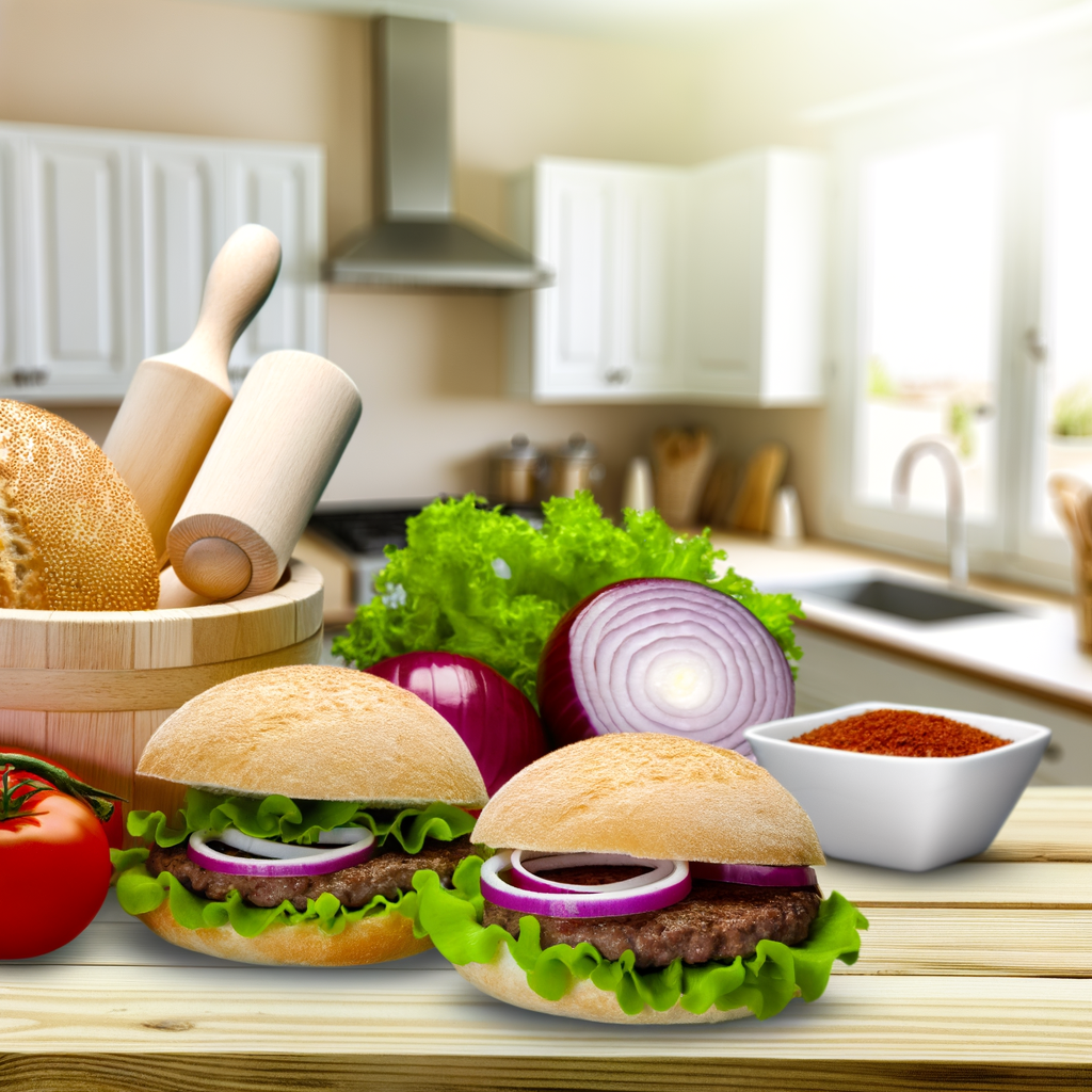 Ingrédients pour un burger muscu sain