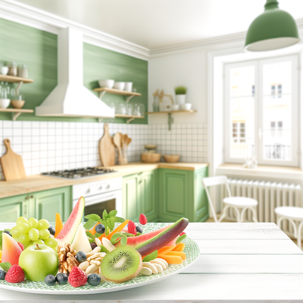 Variété d'encas sains sur une assiette colorée