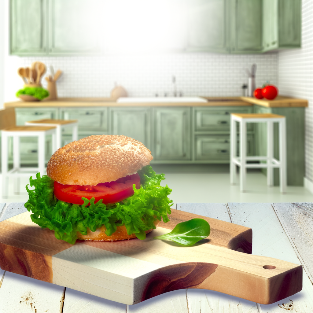 Burger maison sain avec des légumes frais