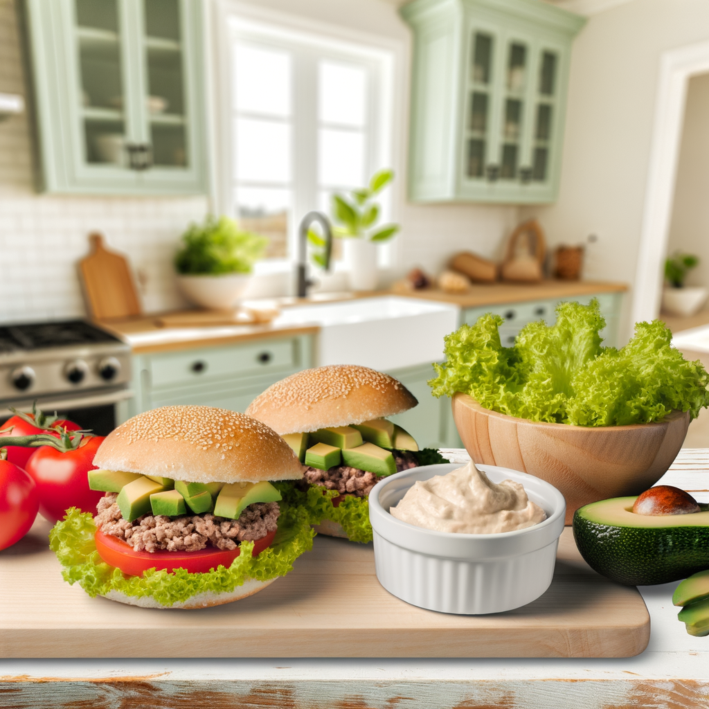 Ingrédients pour un burger maison sain