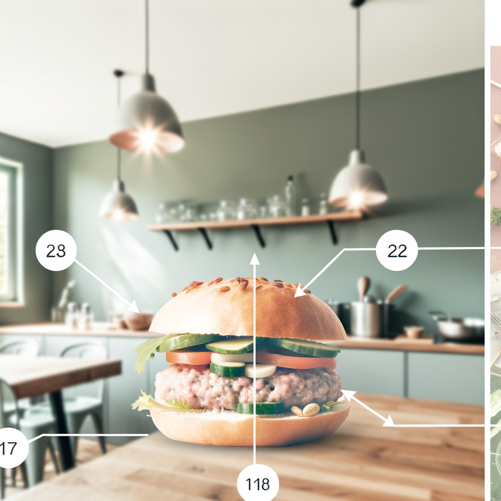 Préparation étape par étape d'un burger sain