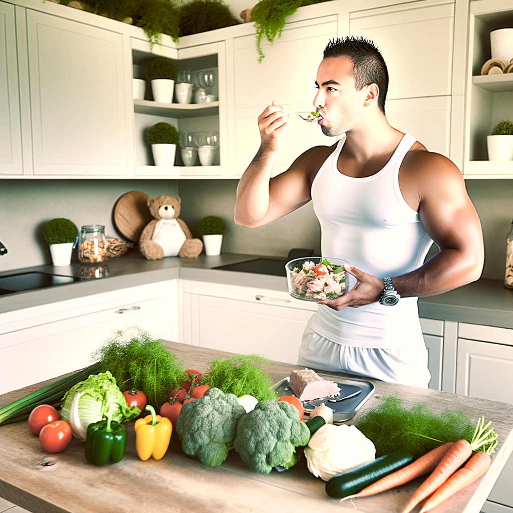Athlète dégustant un repas nutritif