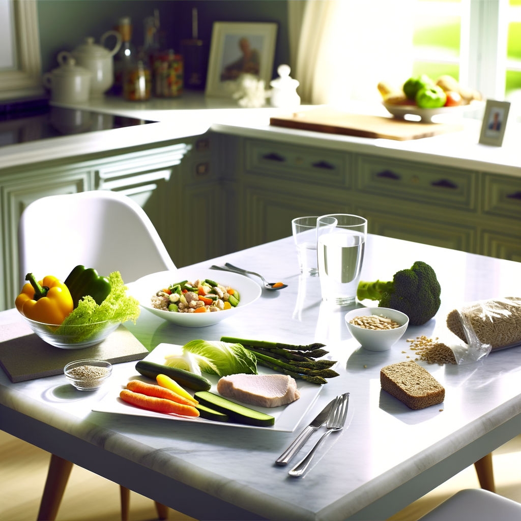 Illustration d'un repas équilibré avec des ingrédients simples