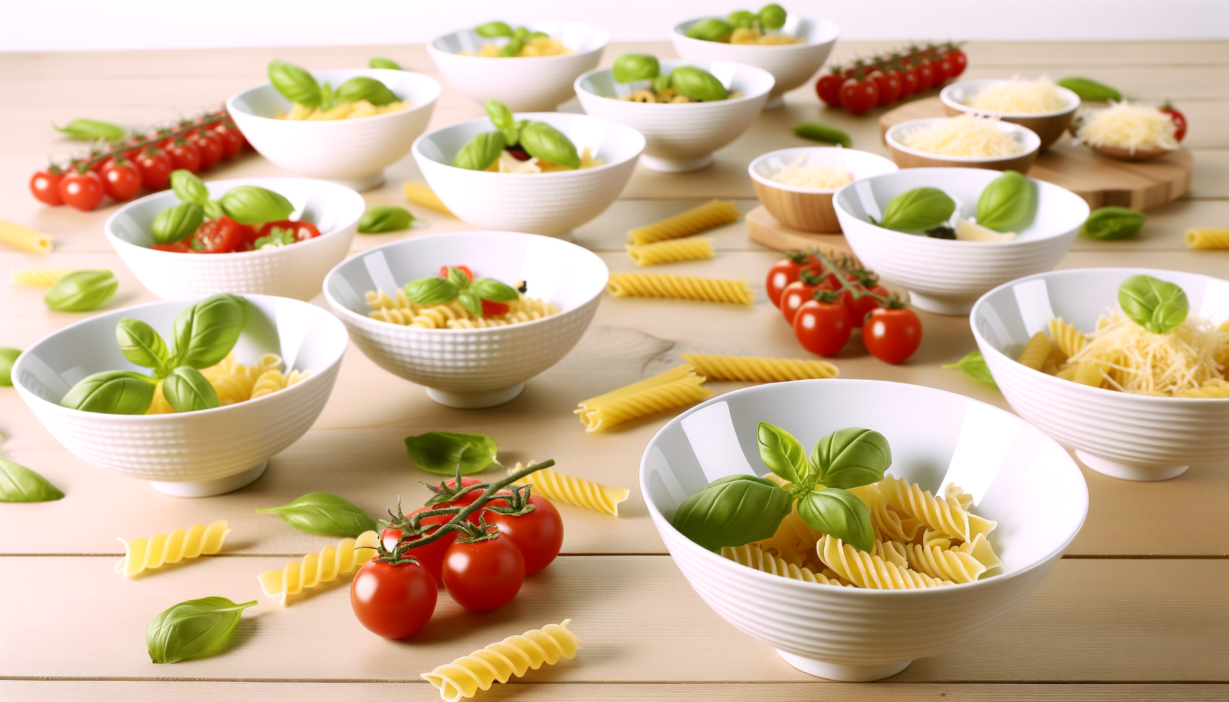 Infographies sur l'équilibre nutritionnel avec les pâtes