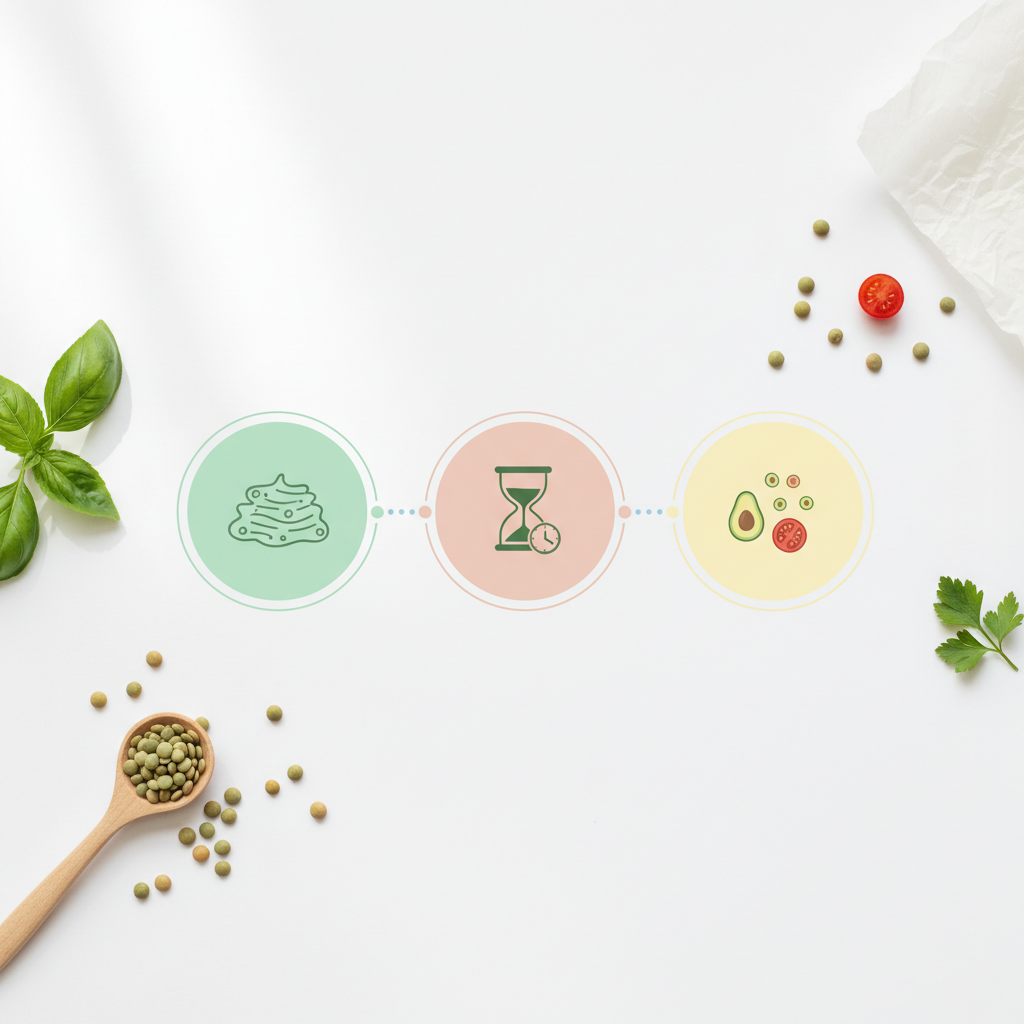 Infographie simple de la méthode 3T (Texture, Temps, Toppings)
