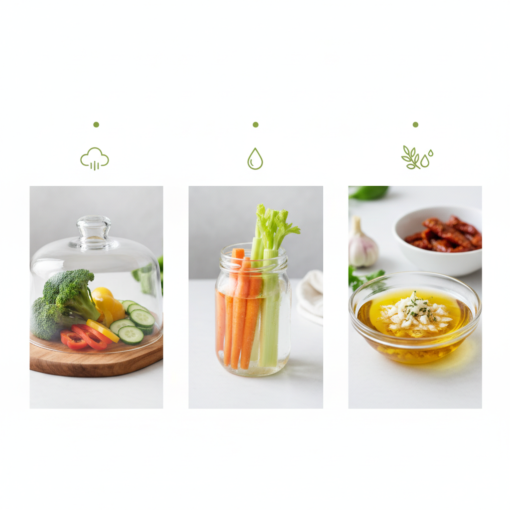 Schéma simple des familles de légumes par milieu AIR, EAU, HUILE