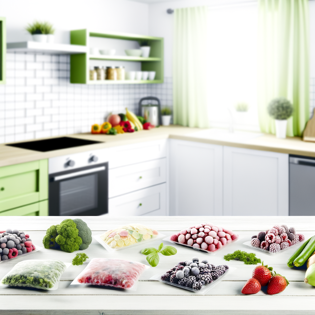 Illustration des aliments qui se congèlent bien