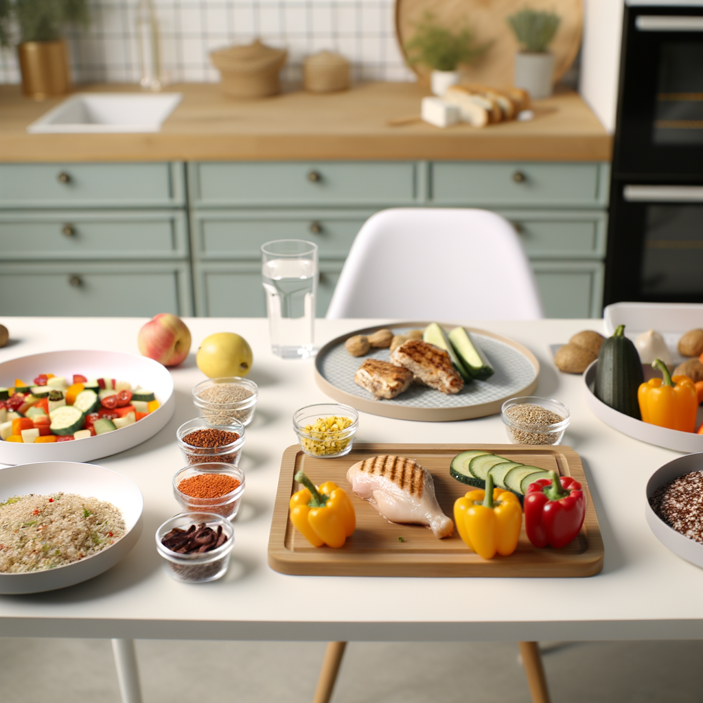 Variété de repas équilibrés après l'entraînement