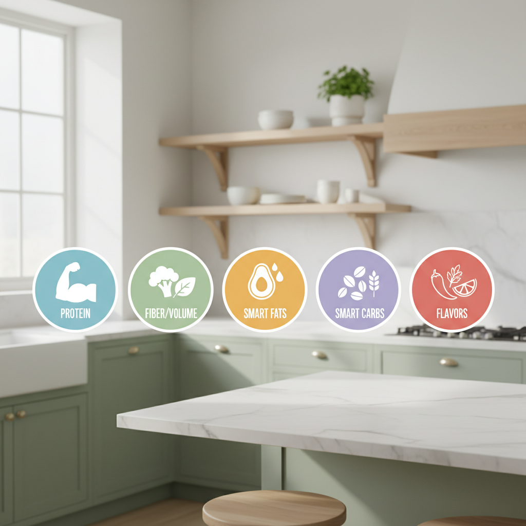 Checklist visuelle des 5 leviers pour ajuster une recette