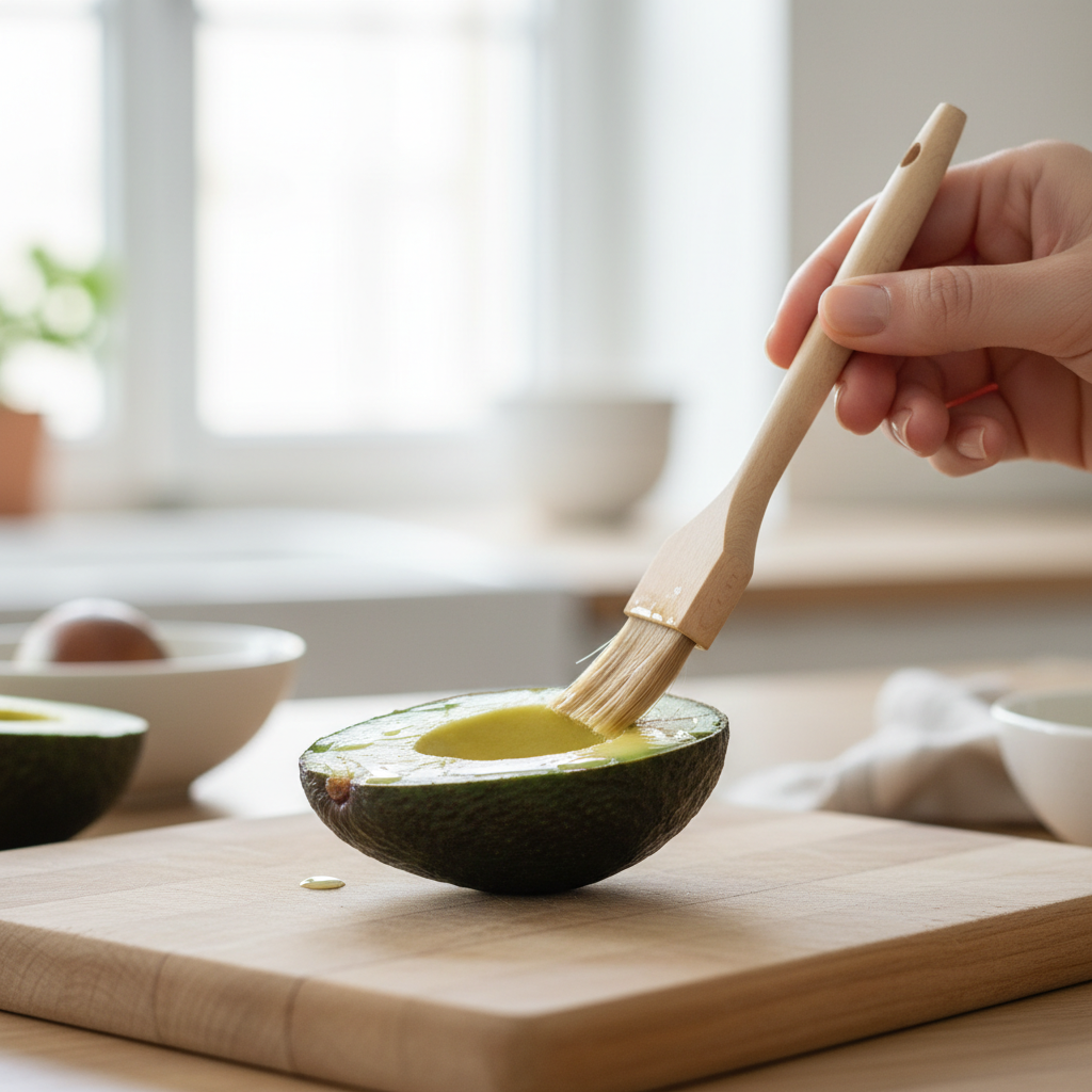 Pas à pas: fine pellicule d’huile et mise en boîte hermétique