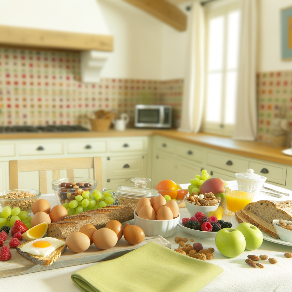 Graphique montrant des conseils de planification de petit déjeuner