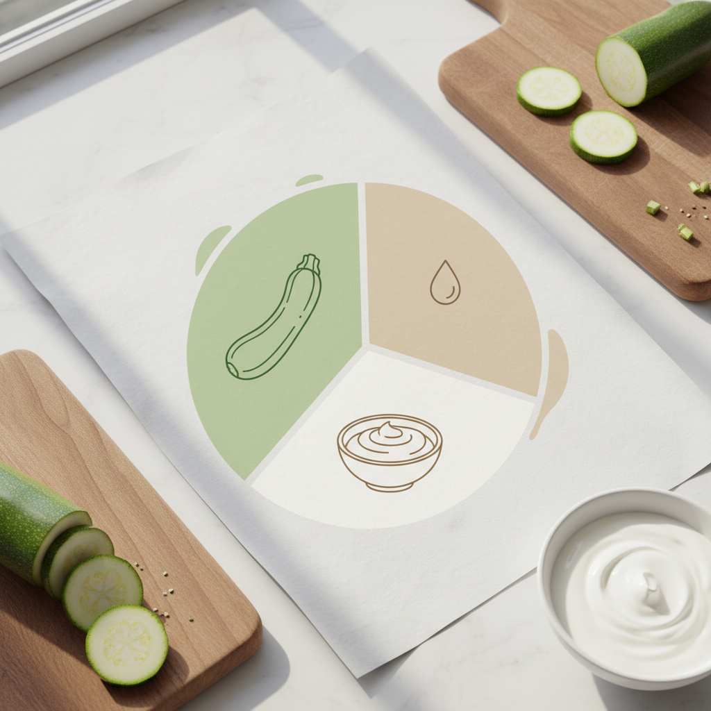 Schéma simple de l’équilibre nutritionnel du gratin
