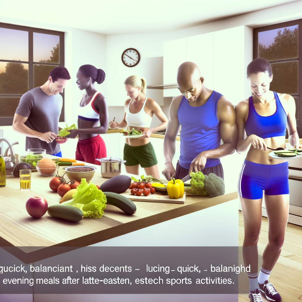 Photo de sportif préparant un repas rapide
