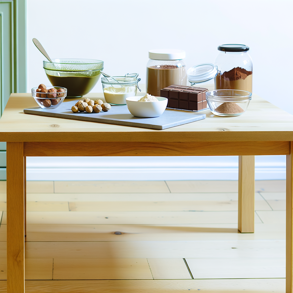 Ingrédients sains disposés sur une table
