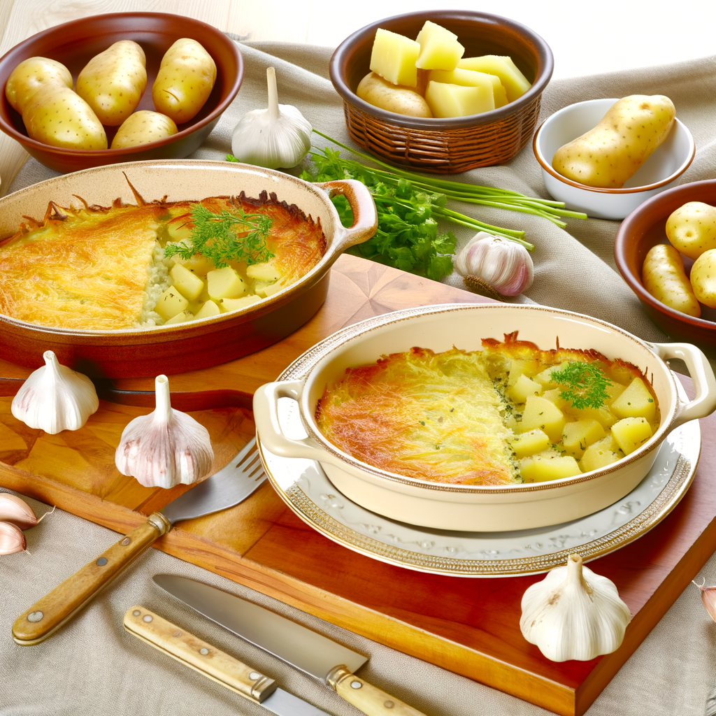 Comparaison entre un gratin dauphinois traditionnel et allégé