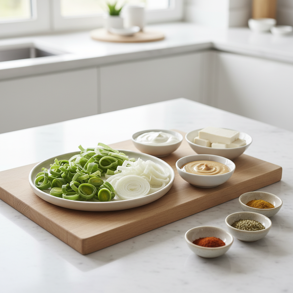 Ingrédients légers et économiques pour fondue de poireaux sans crème