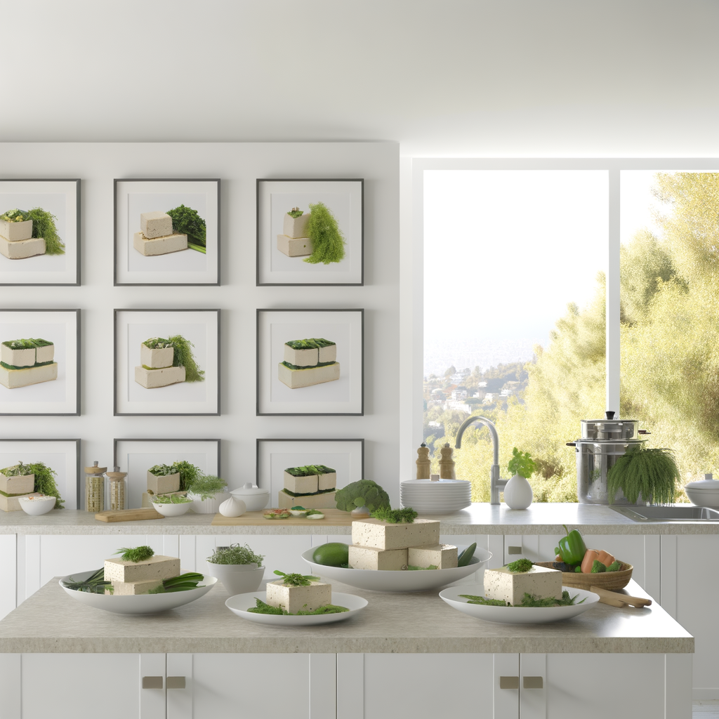 Plats cuisinés avec du tofu de différentes manières