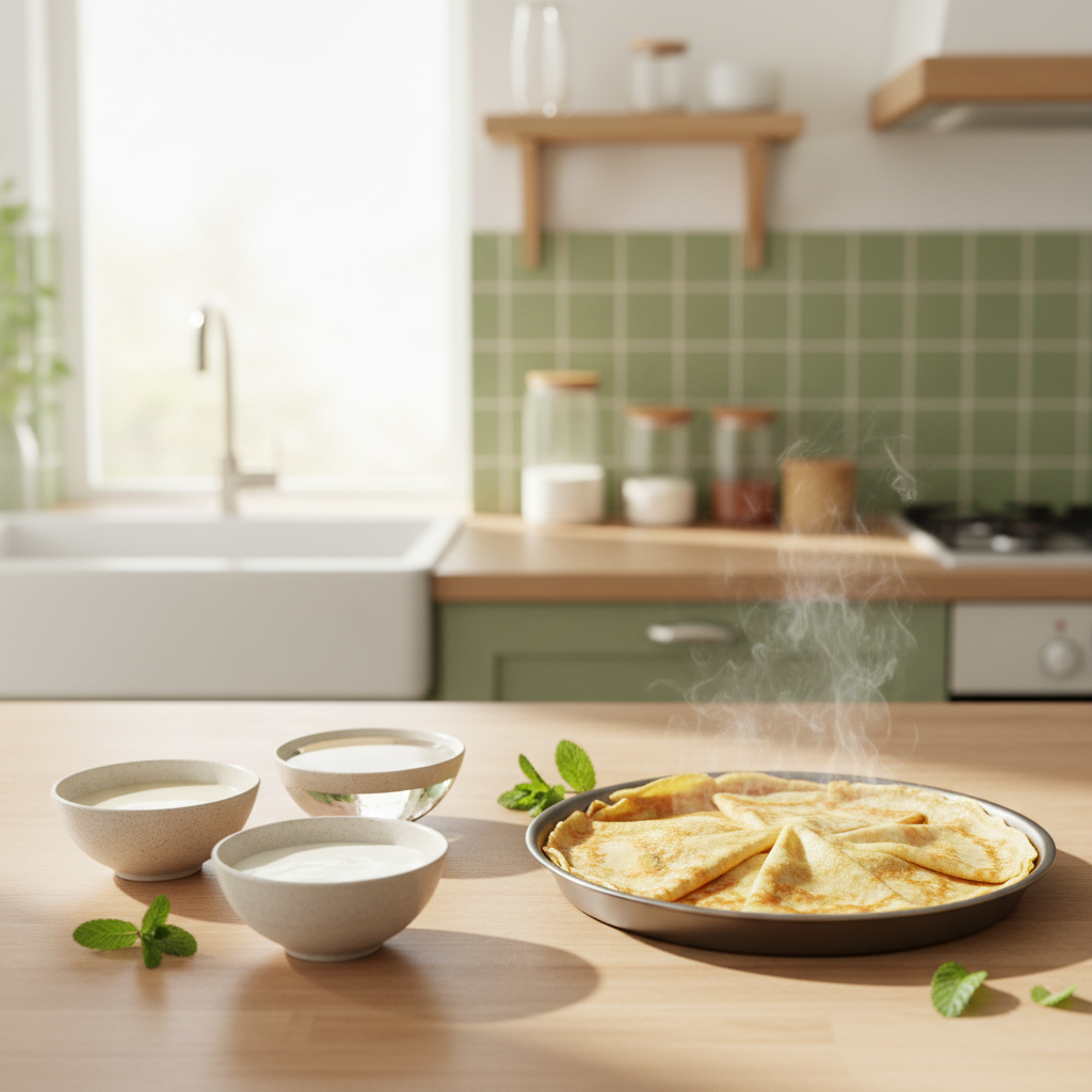 Des crêpes souples tout de suite, même sans lait de vache