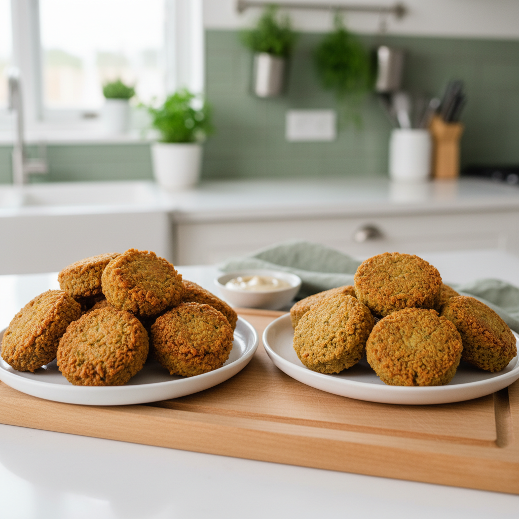 Comparatif croustillant : falafel frit vs falafel cuit au four