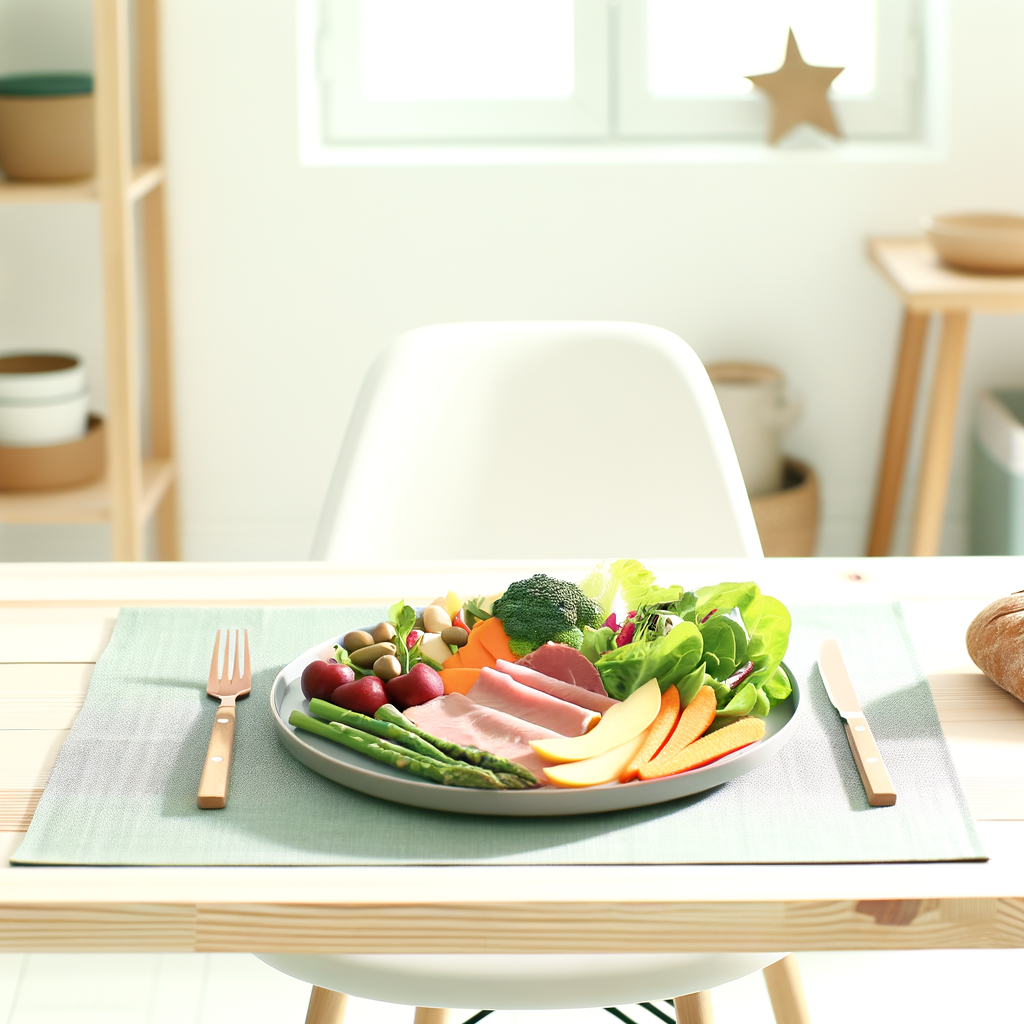 Illustrations de repas équilibrés